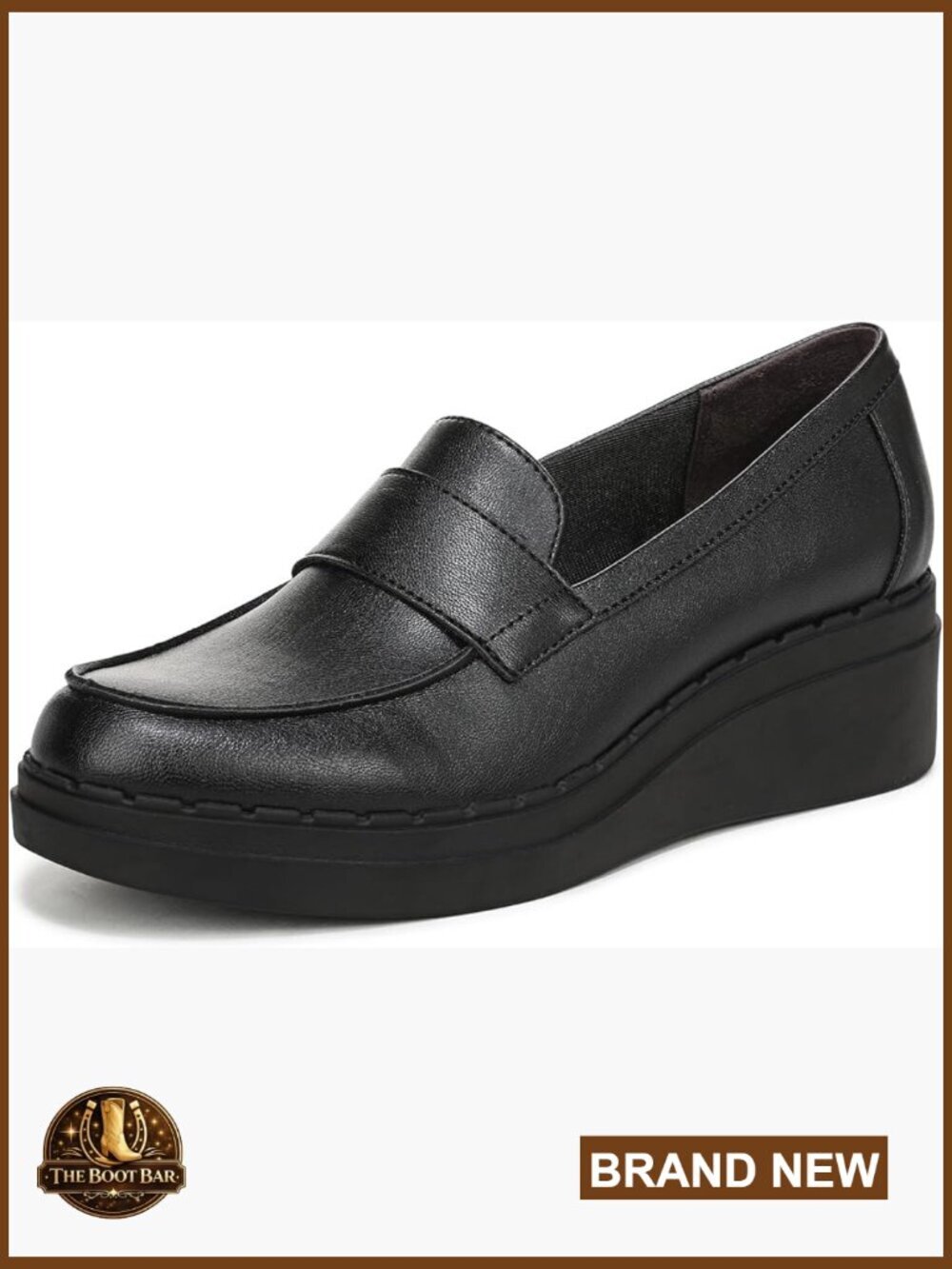 Women's wedge loafer with cloud-like cushioning, slip-on style, platform sole,